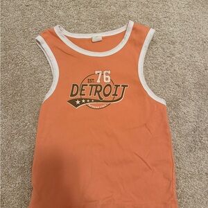 Urban Outfitters Orange Graphic Tank
